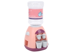 Dispenser De Bebidas Mini Para Crianças Com Efeito Sonoro Brinquedo Educativo Simulação Cozinha Rosa