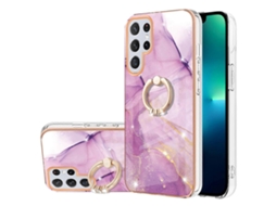 Capa De Celular Tpu Imd Com Revestimento Galvanizado E Suporte De Anel Para Samsung Galaxy S22 Ultra