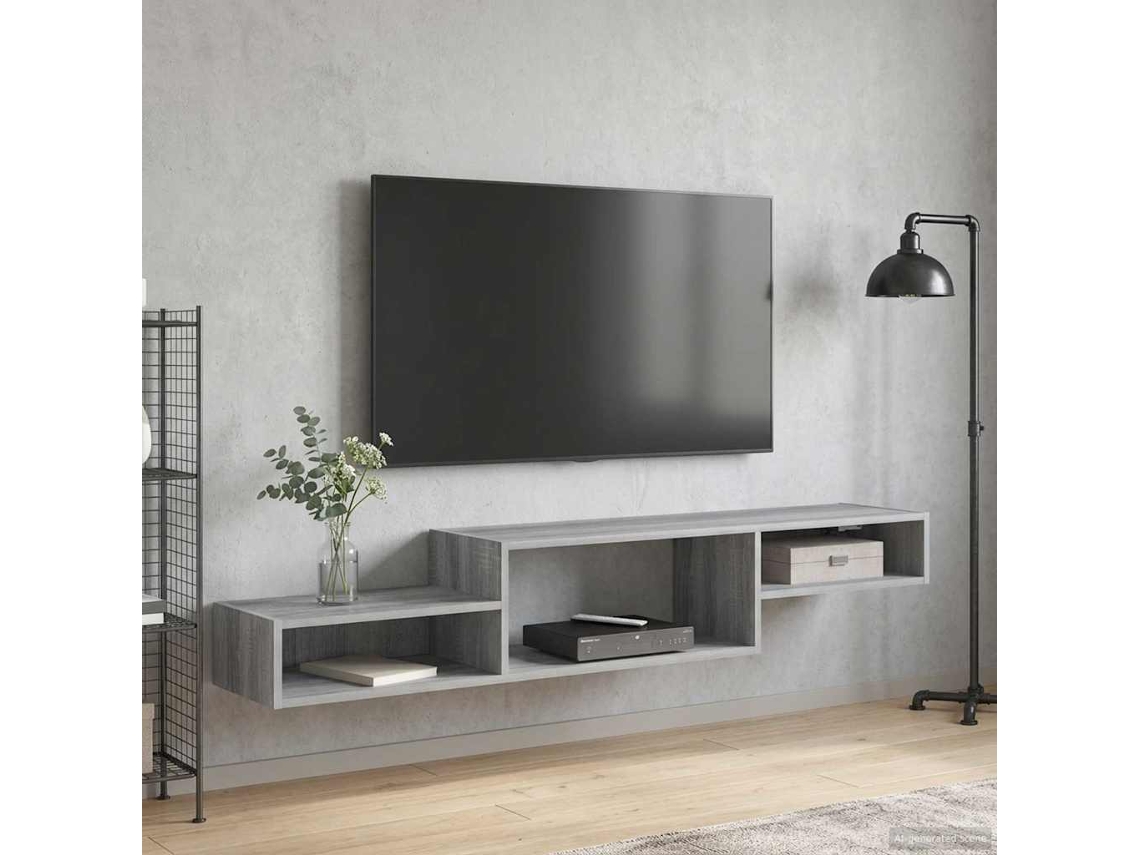 Vidaxl Armário De Tv Montado Na Parede Montagem Na Parede