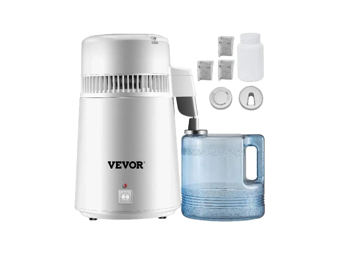 Vevor Destilador De Água 4l, Aquecimento Poderoso De 750w, Aço Inoxidável De Grau Alimentício, 4 L Oem