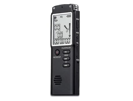 Grabadora de voz digital USB de 96 horas, profesional, con reproductor WAV y MP3, 8 GB, color negro Gusshious