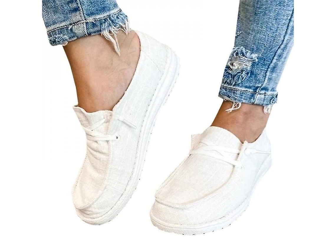 Sapatos de Mulher MARCA com flats e sola ortopédica 36 branco