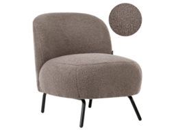 Sillón Beliani Kumla De Bouclé Beige 62x70x67