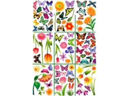 Decoração De Janela Em Pvc Fácil De Aplicar Com Estampa Floral.