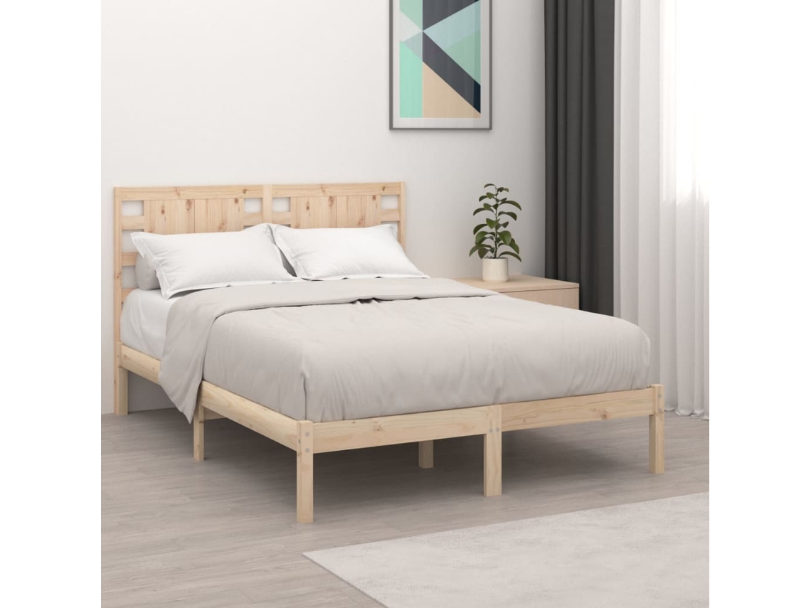 Cama Sem Colchão 120x200 Cm Madeira De Pinho Maciça