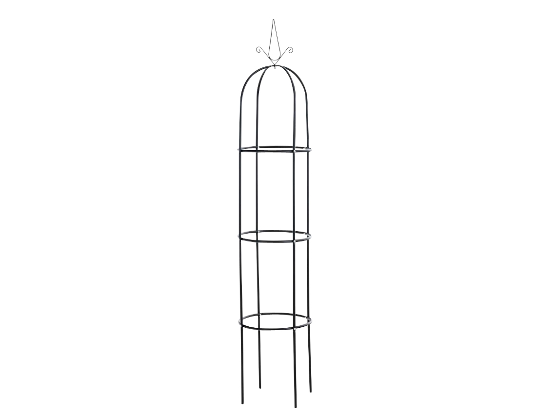 Coluna Rosa Romântica, Obelisco, Altura 190 Cm, Ø 38 Cm Preto 1 Peça