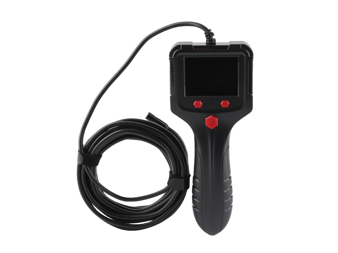 Endoscópio Industrial P100 8mm 1080p Câmera De Inspeção Com Tela 2.4'' Ip67 8 Leds Para Reparo Automóvel E Indústria