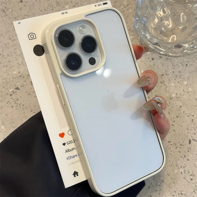 Capa Para Celular (iphone 13), Capa Protetora Com Moldura À Prova De Choque, Acessórios Para Celular