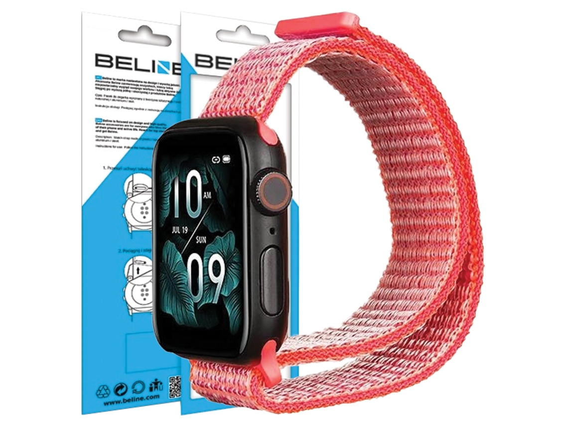 Pulseira de Nylon Beline para Apple Watch (38/40/41 mm) - Rosa/Rosa Choque