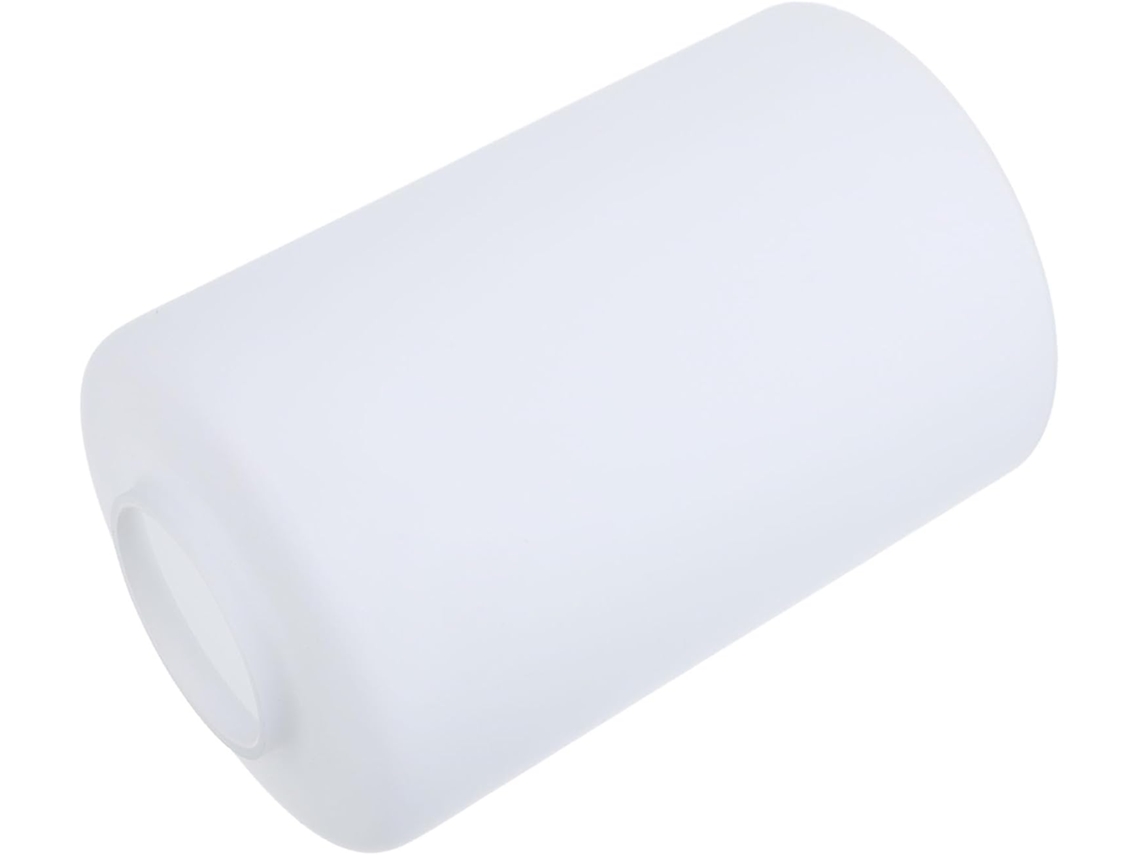 Vidro Cilíndrico Branco Fosco Para Luminárias Pendentes E De Teto, Protege A Lâmpada E Reduz A Luminosidade.