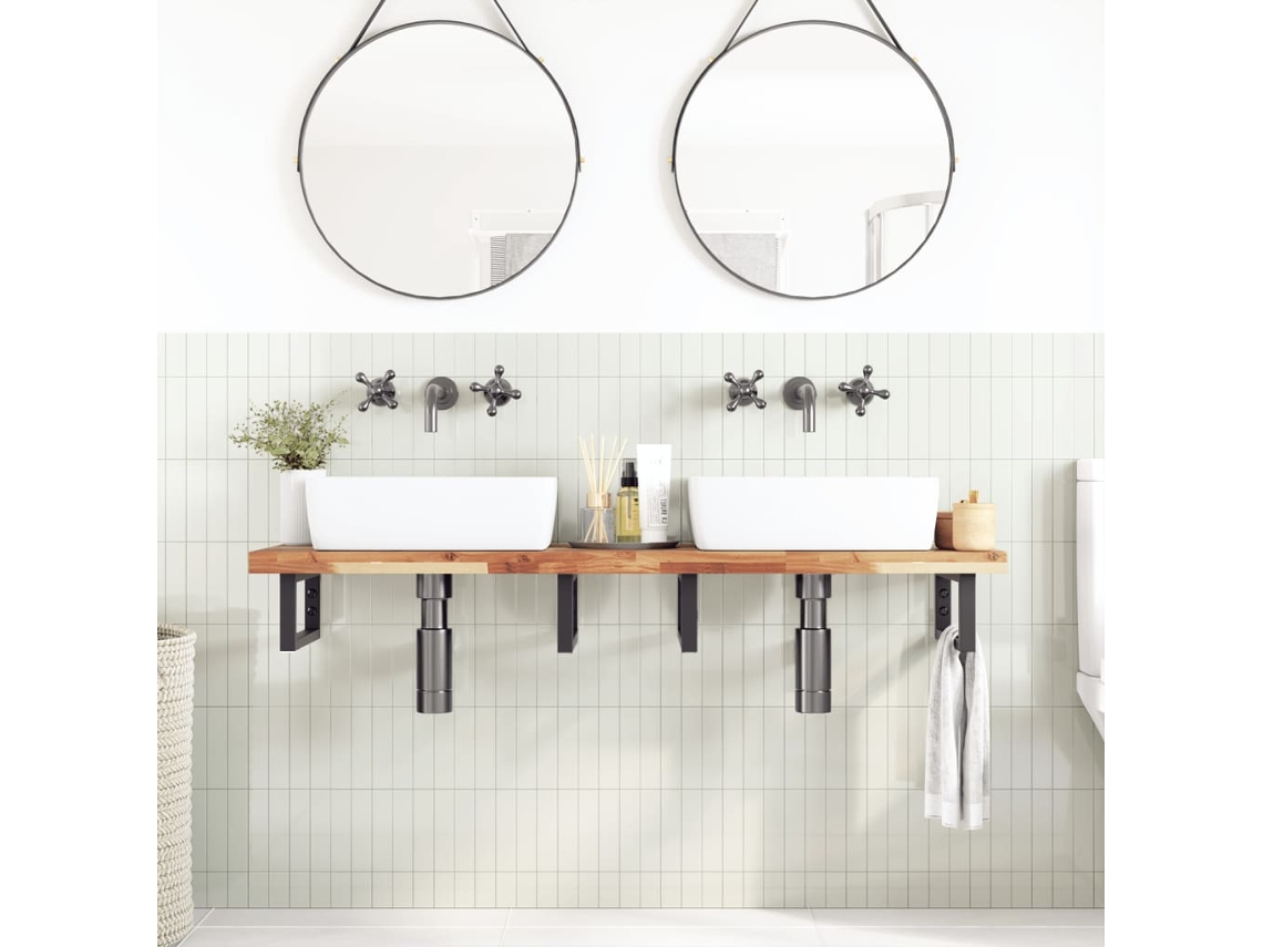 Tampo De Mesa | Superfície Da Mesa Retangular 140x40x4 Cm Madeira De Acácia Maciça Wsd757927 Adorável Casa