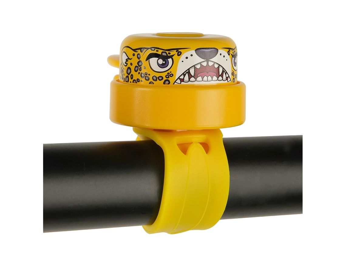 Sino De Bicicleta Leopardo Amarelo Para Crianças De Ajustar Ao Guiador E Resistente As Mudanças Climáticas CRAZY SAFETY