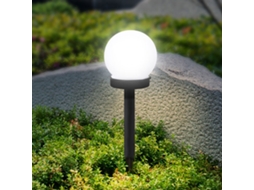 Lâmpada Solar Led Redonda Externa Jardim À Prova Dágua 2 Unidades