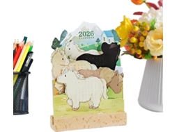 Calendário de 2026 Decoração Mesa em Papel para Planejamento Diário e Mensal 3d Família, Mulheres, CHABERLU