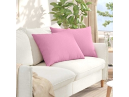 Vidaxl Travesseiros De Sofá 2 Unid. Tecido Rosa 70 X 50 Cm