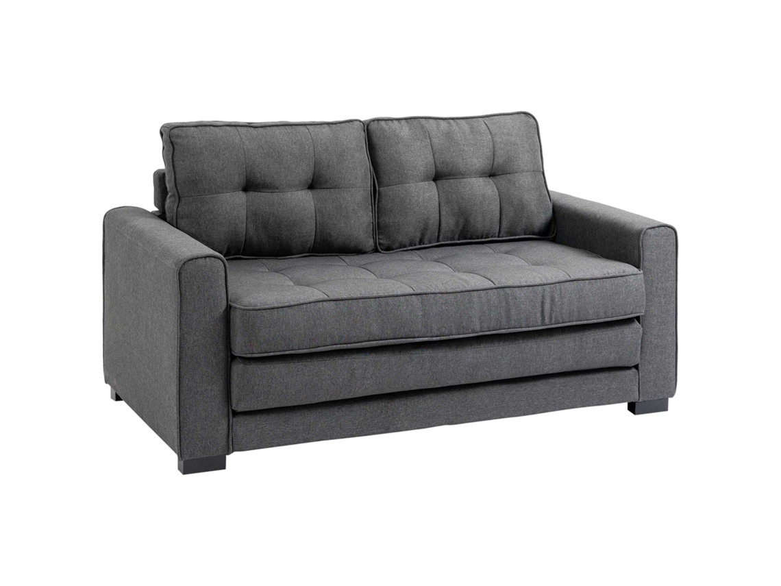 Sofá cama Cinza 147,5x75x85cm, Linho, 2l, Borracha, Dobrável, Cama. Ge