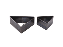 Kit de 2 Cortadores Triangulares de Couro com Punção Oco YURU