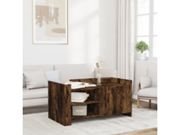 Vidaxl Mesa De Centro 100x50x50cm Derivados De Madeira Carvalho Fumado