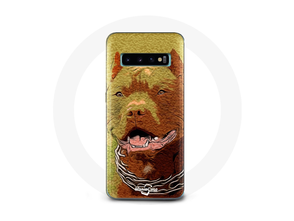 Capa para Samsung Galaxy S10 Pitbull castanho