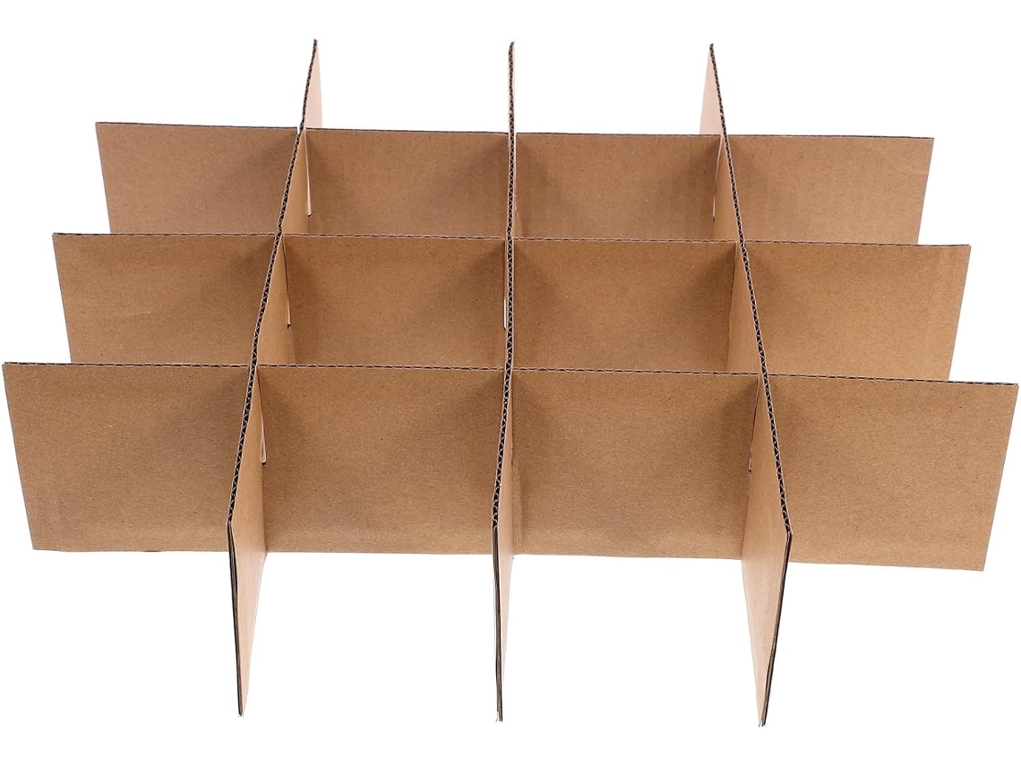 Divisória de Papelão Topbathy para Caixas Embalagem, Dimensões 345x345x105 Mm, 1 Kit Grades Cruzadas 82x82x80