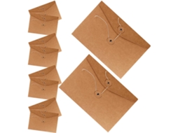 Conjunto De 10 Sacolas De Papel Kraft Para Documentos E Arquivos, Ideais Para Embalar Documentos No Gokoco