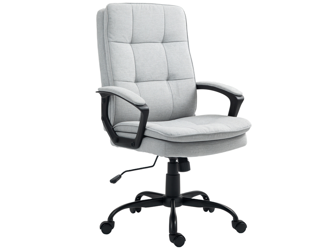 Cadeira de Escritório Ergonômica com Encosto Alto,altura Ajustável e Balanço,cinza BTFORUS