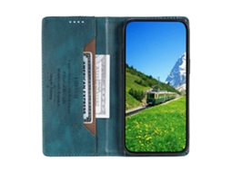 Capa Em Couro Pu Bloqueio Rfid, Com Suporte Para Apple Iphone 6 / 6s / 7 / 8 - Verde