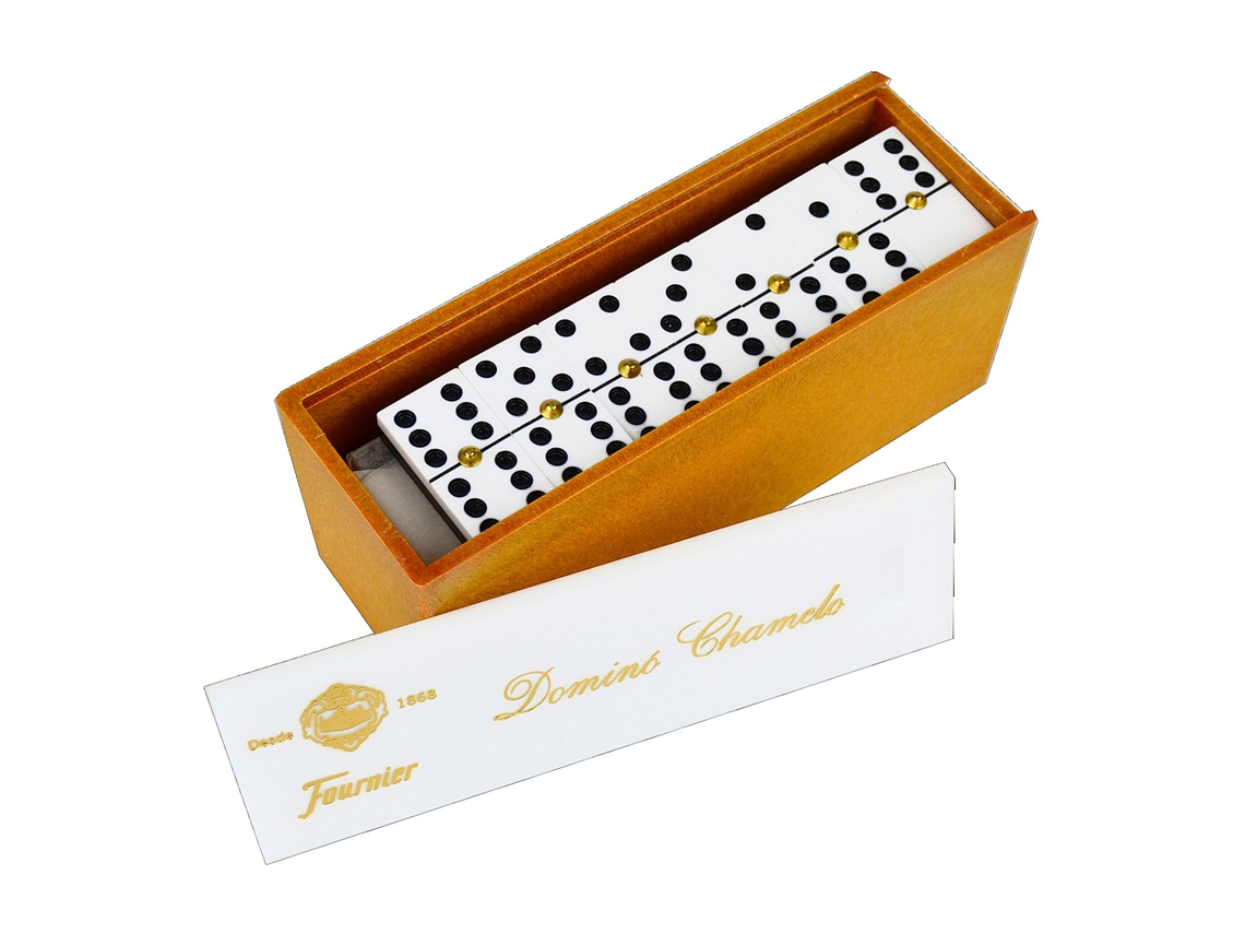 Conjunto de Domino QUATRO CENTROS em Caixa Plástica de Marfim