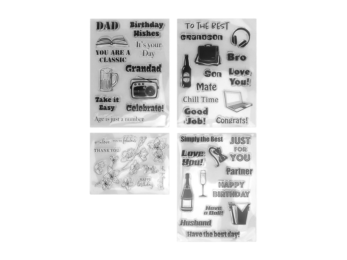 Peças De Selos Transparentes Para Scrapbooking E Decoração De Cartões Diy