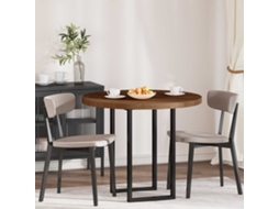Vidaxl Tampo De Mesa Ø 90 X 4 Cm Redondo Madeira De Carvalho Sólido