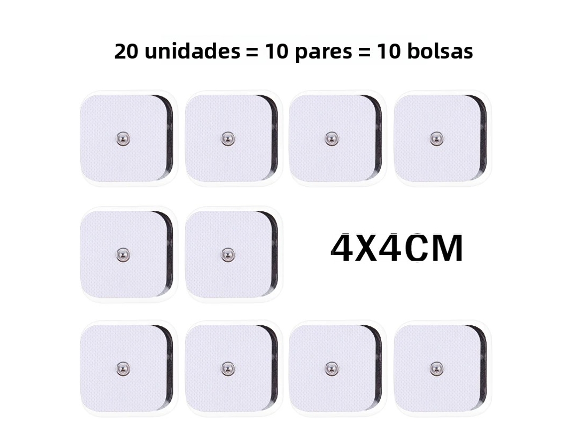 Adesivos Autocolantes de Gel para Terapia de Massagem por Pulso Tens MDUG (20 Unidades, 4x4cm)