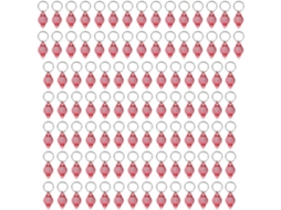 Pacote com 100 Lanternas Led, 395 Nm, Rosa SFUSHOS