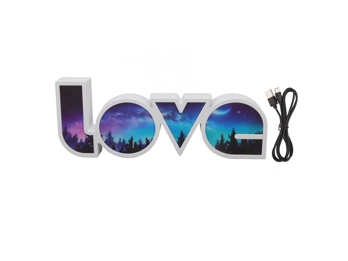 2026 luz de Letra Amor Led com Usb e Bateria Luz Branca Decoração de Sinal de Amor para Aniversário Festival Bosque