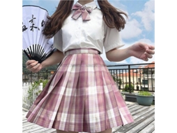 2026-falda Plisada Uniforme Escolar Japonesa Mujer High Waist A-line Tela De Cuadros Nowcos M Té Negro