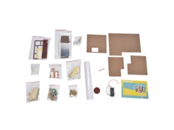 Mali kit de Casa de Bonecas em Madeira Miniatura com Móveis Montagem Brinquedo Presente