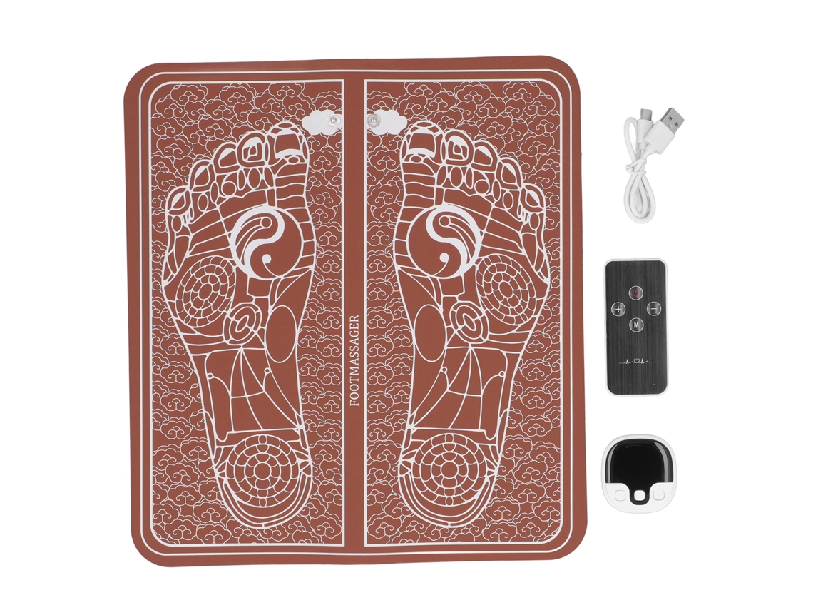 Lurelia Tapete Massageador Ems Para Pés, 8 Modos, 19 Intensidades Níveis, Usb, Controlo Remoto, Relaxamento Muscular