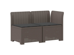 Maison Exclusive - Sofá De Jardim 2 Lugares Com Almofadas Look Rattan Pp