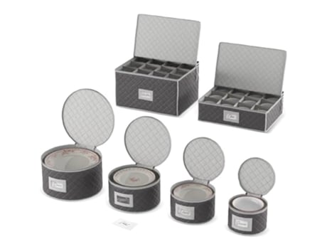 Recipientes De Armazenamento Embalagem De 6 Recipientes Almofadados Para Louça E Taças, Recipientes Para Embalar Pratos E Copos Beeworks