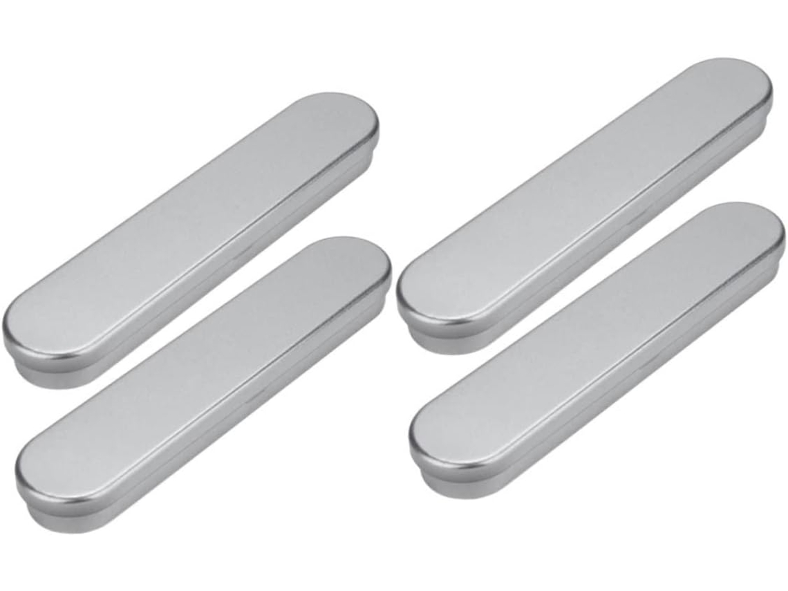 Conjunto De 4 Estojos De Metal Para Lápis E Canetas, Estojo Escolar Para Estudantes, Organiza Materiais Escolares.