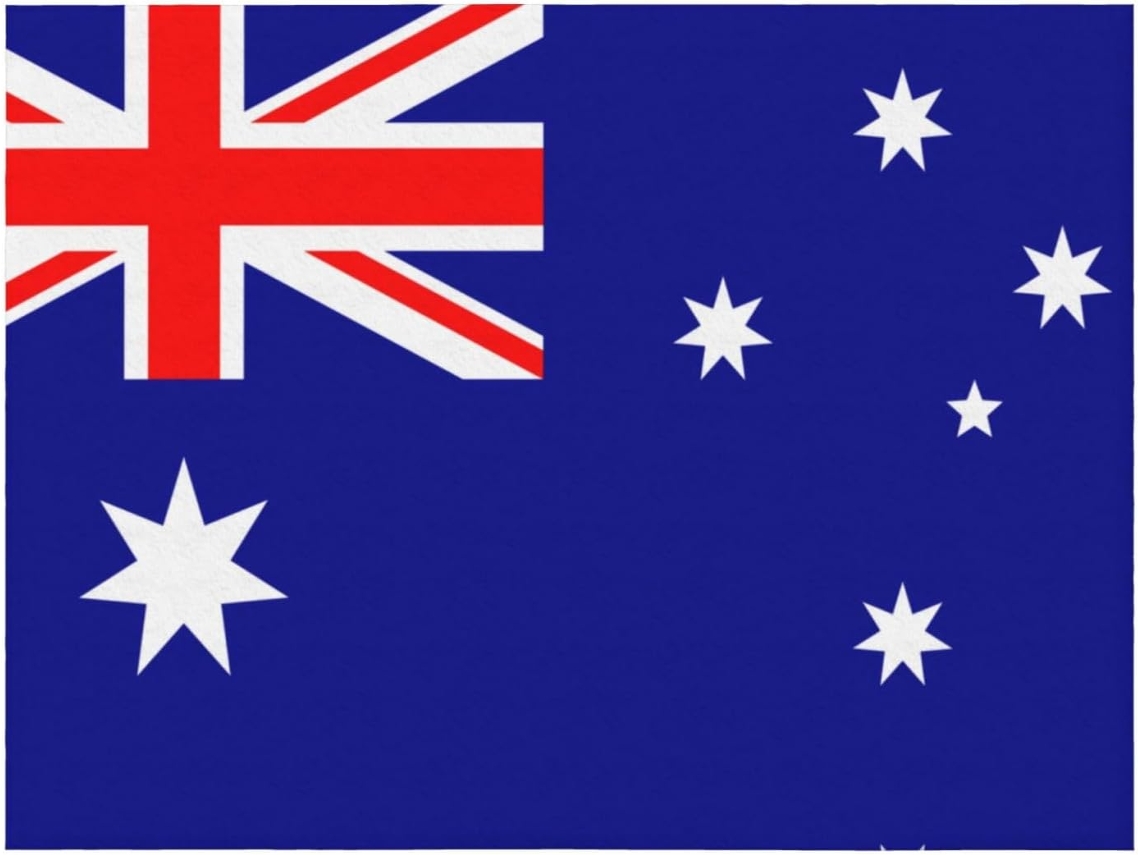 Manta de Flanela Ultramacia Phayah com Estampa da Bandeira Australiana Ideal para Sofá Cama Sala Estar Escritó