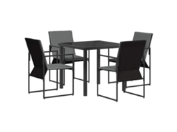 Maison Exclusive - Conjunto De Jantar Para Jardim 5 Pcs Preto E Anthracite