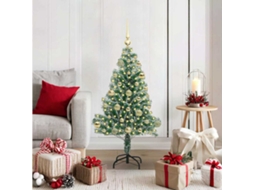 Vidaxl Árvore De Natal Artificial Coberta De Neve Com Luzes De Led