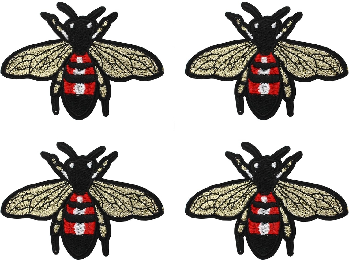 Lurelia Patches Bordados Termocolantes Algodão 4 Peças 8565 Mm Roupas Acessórios