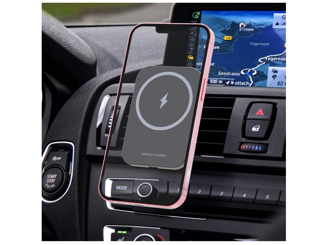 Carregador Sem Carro Carregamento Rápido Mag Safe YIZHOOD Magnética Preto