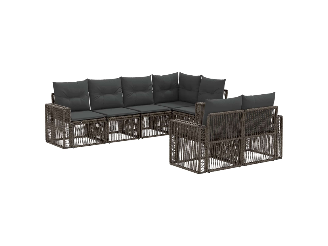 Maison Exclusive - Conjunto De Sofá De Jardim 7 Unid. 7-número De Lugares