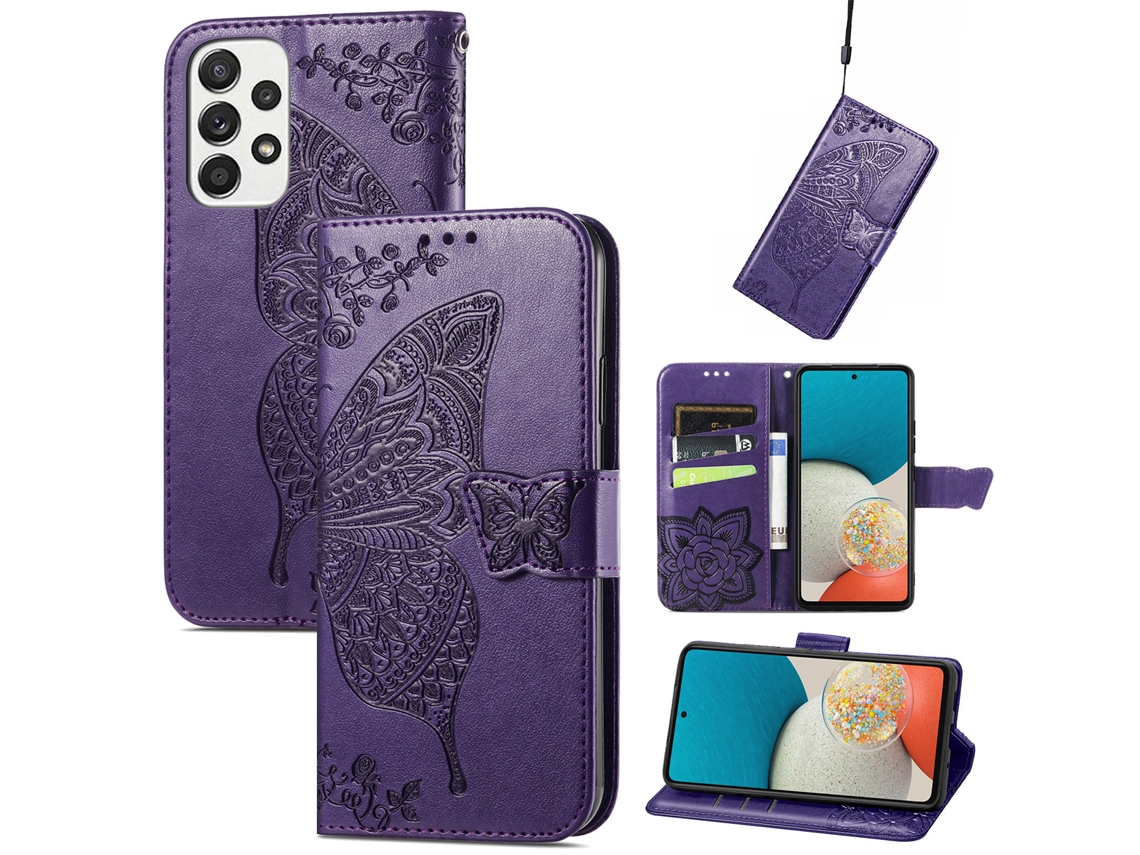 Capa De Couro Para Celular Fliproxo Escuro - Samsung A22 4g