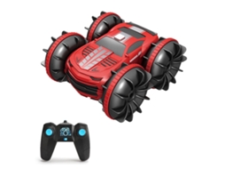 2.4Ghz Rc Stunt Car Carro anfíbio de dupla face 2 em 1 Barco Rc 2 em 1 Rotação 360