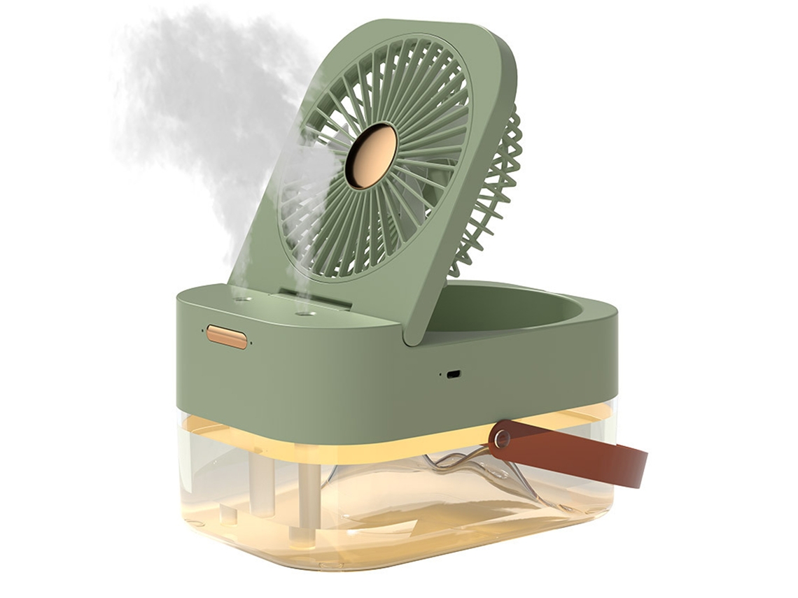 Mini ventilador de mesa dobrável e silencioso com luz noturna LAXISCREED