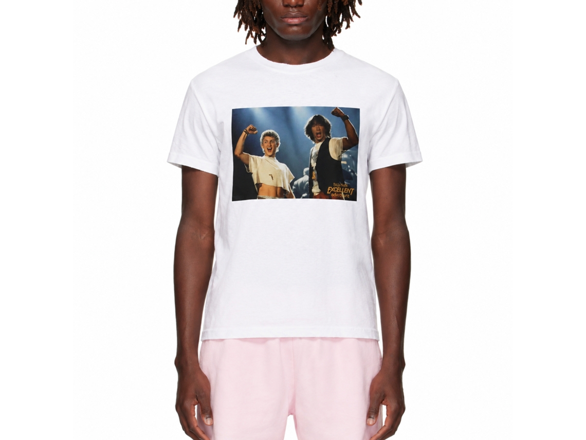 Rockinstone Bill And Ted White Adult T-shirt Size:s