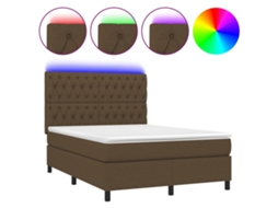 Box Spring Bed, Box Spring Beds Vidaxl Marrom Tecido (140 X 200 Cm)